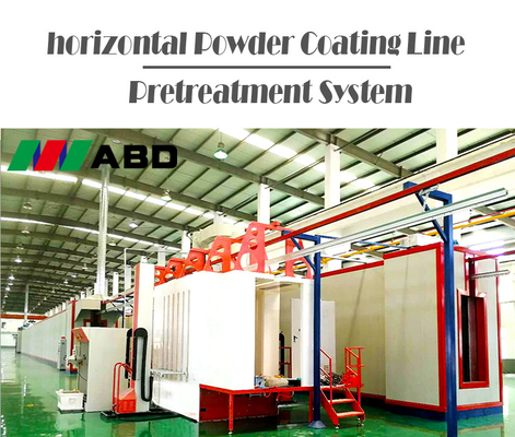 CE Fast Color Change Booth Powder Coating Production Line With Powder Supplying Center