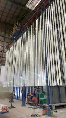 Single Booth Customized Every Month Capacity for Customers  Vertical Powder Coating Line for Aluminum Profiles