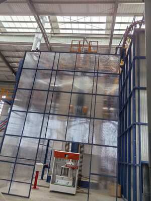 Multiple Rinsing Designed Monthly Capacity High-performance Vertical Powder Coating Line for Aluminum Profiles
