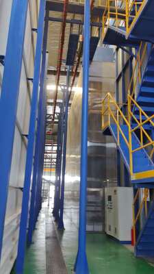 Multiple Rinsing Pre-treatment System Vertical Powder Coating Line High-performance for Aluminum Profiles