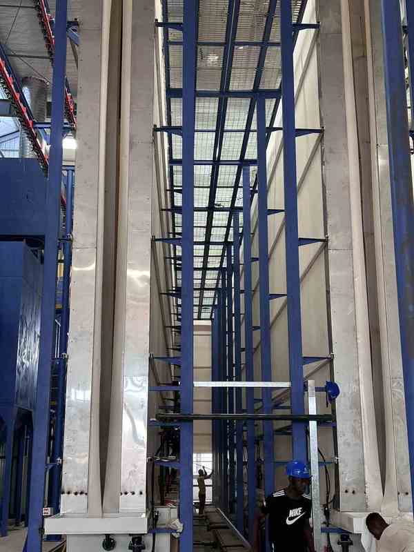 High-performance Burning System Vertical Powder Coating Line for Aluminum Profiles