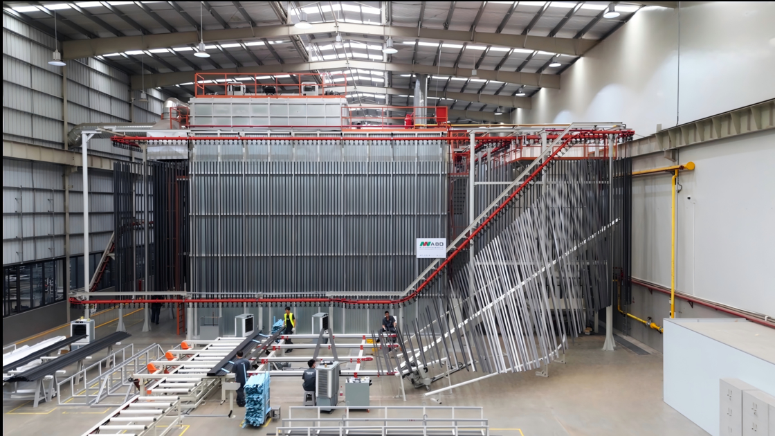 Hot Sales Interlligent High Flexbible Customized Capacity for Customers  Vertical Powder Coating Line for Aluminum Profiles