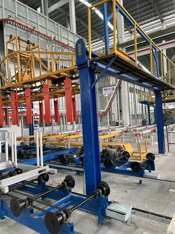 Automatic Loading and Unloading System Capacity Vertical Powder Coating Line for Aluminum Profiles