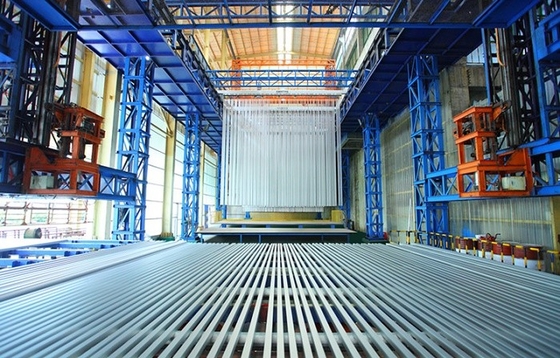 Linha de produção e sistema de anodização verticais automatizados da eletroforese