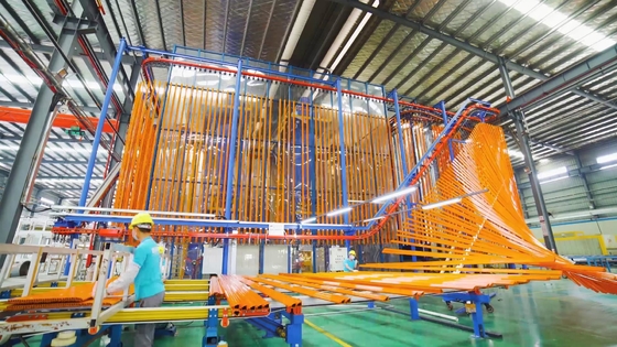 Linha de produção de revestimento em pó com certificação CE para tratamento de superfície de perfis de alumínio de ABD